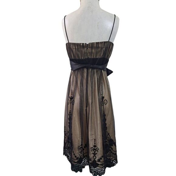 Dressbarn Women's Spaghetti Straps Black Lace Overlay Cocktail Party Sz 4 - Picture 6 of 8